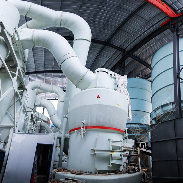 Close-up view of grinding rollers and ring in a Liming mill, highlighting precision engineering for efficient limestone pulverization