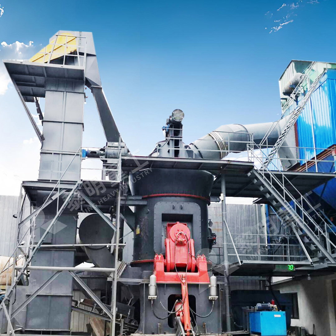 Diagram of LM Vertical Roller Mill showing integrated drying and grinding process for limestone.