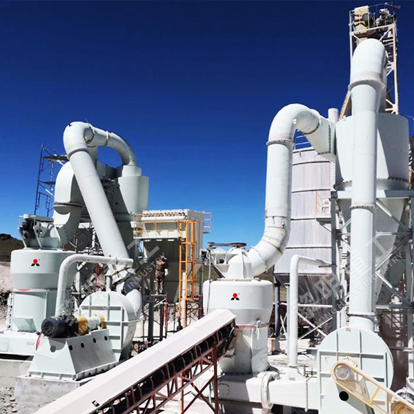 Overview of a complete kaolin grinding line featuring a LIMING Raymond Mill, crusher, feeder, and dust collection system.